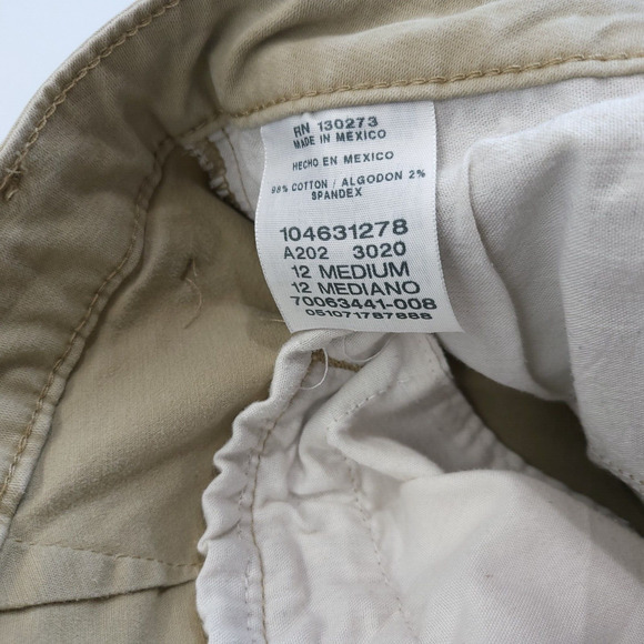 Lee Chino Pants Relax Fit Straight Leg Women 12 Mid Rise Beige Workwear Uniform - Picture 9 of 12